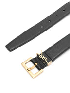 Saint Laurent Cassandre leather belt