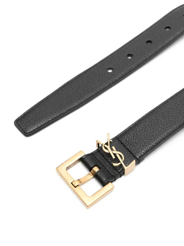 Saint Laurent Cassandre leather belt